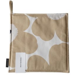 マリメッコ marimekko ポットホルダー 鍋敷き Pieni Unikko ウニッコ オフホワイト×ベージュ×ダークブルー 69909 185 北欧雑貨 北欧デザイン キッチンアイテム marimekko kitchenネコポス 送別会 誕生日 お中元 結婚祝い 結婚式 高級 父の日 母の日 ホワイトデー