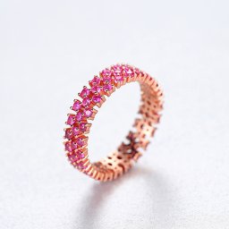 リング FORMICA Nanocrystal シルバー925 ピンク ピンクゴールド 11号 14号 16号 18号 可愛い かわいい 幅4mm 4mm幅 フルエタニティ 可愛すぎる cr0299
