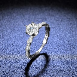 リング レディース モアサナイト ホワイト シルバー925 シルバー 7号 9号 11号 14号 16号 18号 フリーサイズ 1ct km043