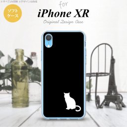 iPhoneXR iPhone XR スマホケース ソフトケース 猫 影 黒 白 メンズ レディース nk-ipxr-tp429