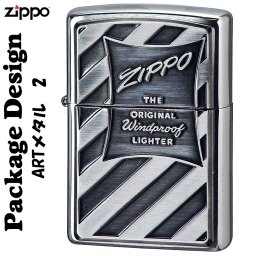 【名入れ】【送料無料】 zippo  ジッポーライター  ARTアートワーク　年代別パッケージデザイン　メタル2 銀古美メタル貼り　ART-M2　オイルライターおしゃれ 　メンズ かっこいい ギフト 誕生日 [zART-M2]