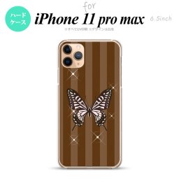 iPhone11ProMax iPhone11pro max スマホケース ハードケース バタフライ 蝶 E 茶 メンズ レディース nk-i11pm-316