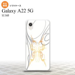 SC-56B Galaxy A22 スマホケース ソフトケース ピンスト 白 黄 メンズ レディース nk-a22-tp1247