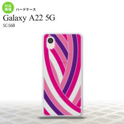 SC-56B Galaxy A22 5G SC-56B 背面ケース ハードケース カバー ステンドグラス風 帯 ピンク ステンドグラス風 大人かわいい おしゃれ nk-a22-sg14