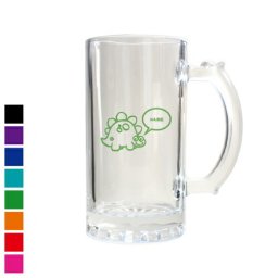 「きょうりゅう（恐竜）」名入れビアマグ 名入れジョッキ 中ジョッキ 生ビール マイジョッキ ビアグラス タンブラー お祝い ギフト ビアジョッキ   【bmug】