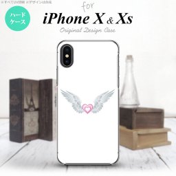 【iPhoneX】【スマホケース/スマホカバー】【アイフォンX】iPhoneX スマホケース カバー アイフォンX 翼(ハート) 白×白 nk-ipx-475【メール便送料無料】