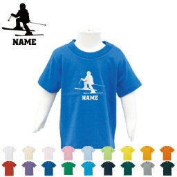 「クロスカントリー」名入れTシャツ/ベビー服、キッズ服、お名前、子供服、キッズウェア、こども服、入園、入学、新学期、幼稚園、保育園、小学校、、夏服【ネコポス発送可】【cf_bst】スキー、ノルディック