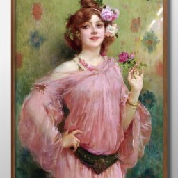 マリー フェリックス イポリット ルーカス A Beauty In Pink A3 サイズ ポスター アート おしゃれ 絵画 インテリア 北欧 イラスト マット紙 艶消し アートパネル 額 フレーム デザイン 壁掛け ギフト 新築祝い ディスプレイ 引越し祝い　新生活　空間デザイン 
