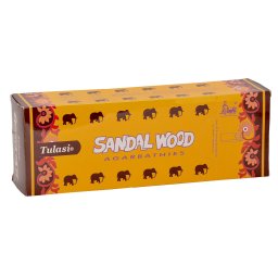 トゥラシ TULASI インド香 スティックタイプ ヘキサ 六角 SANDAL WOOD AGARBATHIES サンダルウッド アガバティ 1ケース(6箱入り) 約120本 セット