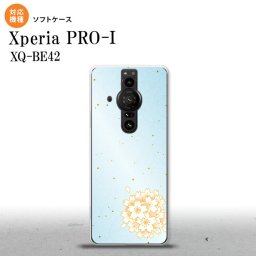 Xperia PRO I Xperia PRO-I スマホケース 背面ケースソフトケース 和柄 サクラ 青 背面カバー android nk-xproi-tp1275