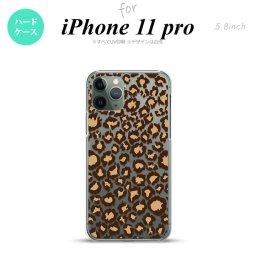iPhone11Pro iPhone11 Pro スマホケース ハードケース 豹柄 B 茶 クリア メンズ レディース nk-i11p-897