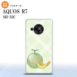 SH-52C AQUOS R7 スマホケース 背面ケースソフトケース フルーツ メロン 緑 2022年 7月発売 nk-r7-tp658