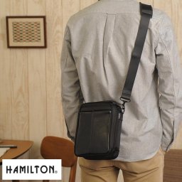 HAMILTON 縦型ミニショルダーバッグ メンズ B6 斜め掛け ナイロン