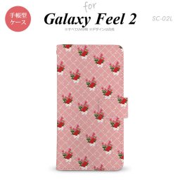 Galaxy Feel 2 手帳型 スマホ ケース カバー ギャラクシー 花柄・バラ（K） ピンク【ギャラクシー フィール 2,Galaxy,Feel,2,docomo,ドコモ,メール便 送料無料】