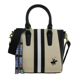 ビバリーヒルズ ポロ クラブ BEVERLY HILLS POLO CLUB 2way バッグ ハンドバッグ 斜め掛けバッグ ショルダーバッグ ミニトート BH1011 246336 IV/BK アイボリー+ブラック