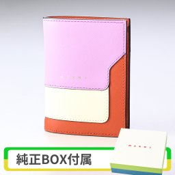 マルニ MARNI 二つ折り財布 レディース ジップ コンパクトウォレット サフィアーノレザー 本革 ライラック バイカラー PFMOQ14U13 LV520 Z620M 送別会 誕生日 お中元 結婚祝い 結婚式 彼女 娘 妻 女性 財布 高級 父の日 母の日 即日発送クリスマスプレゼント ファッション小物 クリスマスプレゼント 彼女 財布