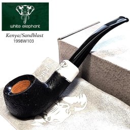 パイプ 本体 ホワイトエレファント 喫煙具 WE ケニア SB 15 天然木 プリンス おしゃれ タバコ 9mm サンドブラスト かっこいい ブラック プレゼント アルミニウム 高級 メンズ ギフト