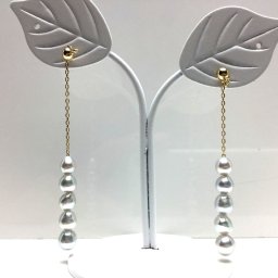 真珠 ピアス パール アコヤ真珠 スタッド 4.0-5.0mm ホワイトシルバーブルー（ナチュラル） K18 イエローゴールド 69041 イソワパール