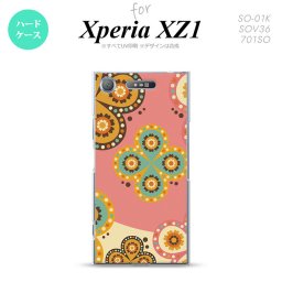 【SO01K】【スマホケース/スマホカバー】【エクスペリア XZ1】SO01K スマホケース Xperia XZ1 SO-01K カバー エクスペリア XZ1 エスニック花柄 ピンク×ベージュ nk-so01k-1582【メール便送料無料】