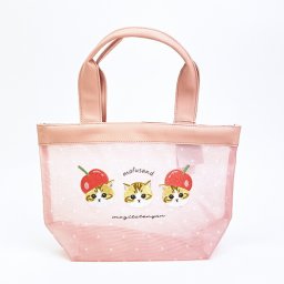 モフサンド もぎたてにゃん ミニトートバッグ メッシュシリーズ mofusand