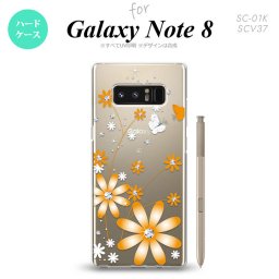 【SC01K】【スマホケース/スマホカバー】【ギャラクシー ノート8】SC01K スマホケース Galaxy Note8 SC-01K カバー ギャラクシー ノート8 花柄・ガーベラ オレンジ nk-sc01k-801【メール便送料無料】