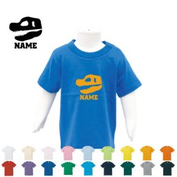 化石  名入れTシャツ/ベビー服、キッズ服、お名前、子供服、キッズウェア、こども服、入園、入学、新学期、幼稚園、保育園、小学校、、夏服【ネコポス発送可】【cf_bst】恐竜　　肉食　草食　雑食　海　陸