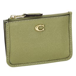 コーチ COACH カードケース 名刺入れ キーリング付き フラグメントケース コインケース 小銭入れ CH810 B4/MX レディース モス グリーン系 革 レザー