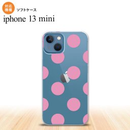 iPhone13mini iPhone13 mini ケース ソフトケース ドット 水玉 A ピンク iPhone ミニ 5.4インチ  おしゃれ かわいい メンズ レディース キッズ デザインたくさん nk-i13m-tp004