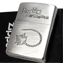 ZIPPO Re:ゼロから始める異世界生活 レム ジッポ ライター アニメ 彫刻 かわいい キャラクター 両面加工 銀古美 かっこいい リゼロ シルバー ブルー おしゃれ メンズ 青銀 ギフト 可愛い プレゼント レディース