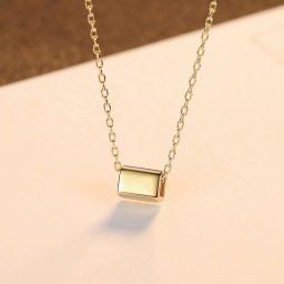 ネックレス 石なし シルバー925 イエローゴールド 小豆 アズキチェーン シンプル 上品 エレガント 大人 小さめ 小ぶり おしゃれ 可愛い かわいい 40+5cm cn0399