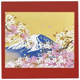 【送料無料】 山中漆器 マウスパッド　富士桜（Ｒ）なごみや本舗（高級 金沢箔 工芸品 お歳暮 外国人 お土産 日本製 ギフト 海外発送可 プレゼント お土産 御礼 お祝 記念 誕生日  お中元）なごみや本舗