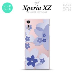 【SO01J】【スマホケース/スマホカバー】【エクスペリア XZ 】SO01J スマホケース XPERIA XZ SO-01J カバー エクスペリア XZ  花柄・サクラ 青 nk-so01j-059【メール便送料無料】