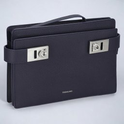 フェラガモ クラッチバッグ メンズ レディース ブランド Ferragamo 241251CALF MIDNI 776 755 MIDNIGHT ネイビー