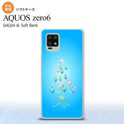 SHG04 SHG04 ZERO6 AQUOS zero6 スマホケース ソフトケース ツリーイヤリング 青 メンズ レディース nk-zero6-tp633