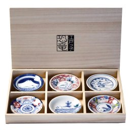 江戸っ子恐竜 六客 まめ皿揃 ギフトセット 6枚入 豆皿 セット 食器 食洗機対応 皿 美濃焼 岐阜 【北海道・沖縄県・離島 配送不可】