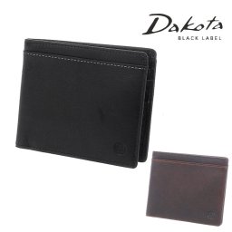 ダコタブラックレーベル Dakota black label リバーIV 二つ折り財布 折財布 ウォレット 620712(620702) 牛革 本革 メンズ レディース ブラック 小銭入れなし 送料無料 ギフト プレゼント ラッピング無料