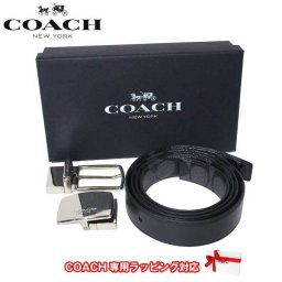 ●訳あり●ギフトBOX付!!● コーチ アウトレット COACH アパレル メンズ 65242 シグネチャー リバーシブル ベルト ギフトセット CQ/BK(チャコール×ブラック)【RCP】【楽天カード分割】【メンズ】