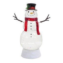 ジーティーエス GTS LED スノーマン ホワイト クリスマス XTN513 雪だるま キラキラ ラメ 置物 インテリア