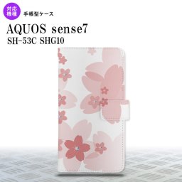 sense7 sense7 手帳型スマホケース カバー 花柄 サクラ ピンク 2022年 11月発売 nk-004s-sens7-dr058