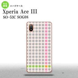 SO-53C SOG08 ワイモバイル Xperia Ace III スマホケース 背面ケース ハードケース 花十時 ふんわり グレー 2022年 6月発売 nk-so53c-1354