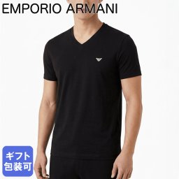 エンポリオ アルマーニ EMPORIO ARMANI Tシャツ カットソー 半袖 Vネック 全3サイズ メンズ アンダーウェア ブランドロゴ ワンポイント ブラック EM000380 AF14133 UC001 MADE IN ITALY 送別会 誕生日 お中元 結婚祝い 出産祝い 結婚記念日 即日発送クリスマスプレゼント ファッション小物 彼氏 ボクサーパンツ ホワイトデー