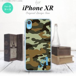 iPhoneXR iPhone XR スマホケース ハードケース ウッドランド 迷彩 B 緑 +アルファベット メンズ レディース nk-ipxr-1158i