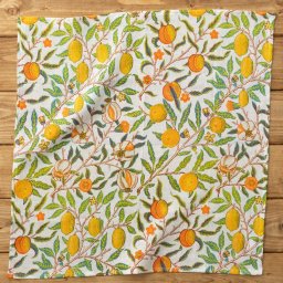 大きめリネン100％ハンカチ ウィリアムモリス柄 43×43cm 01. Fruit or Pomegranate