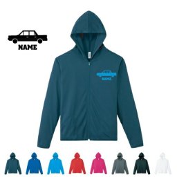 リムジン1  名入れドライジップパーカー お名前入り オリジナル セミオーダーメイド ロングスリーブ チームTシャツ クラブＴシャツ サークル100 紫外線防止 吸水速乾 乗り物　車　はたらく　趣味 スポーツウェア フィットネスウェア ダイエット ジョギング 有酸素運動
