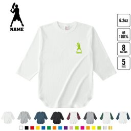 テニス1   名入れベースボールTシャツ ラグラン 3/4スリーブ ２トーン スポーティー アメカジ レディース メンズ 男 女 かわいい   ラケット ボール シングルス ダブルス