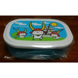 ひこにゃんのランチケース480ml 小猫 子猫 ネコ ねこ 日本製 弁当箱 刀 手裏剣 彦根城 青 ポイント消化