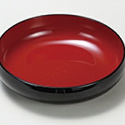 8.0菓子鉢　黒内朱
