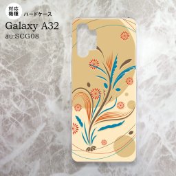 SCG08 Galaxy A32 ケース ハードケース 和柄 ベージュ nk-a32-1228