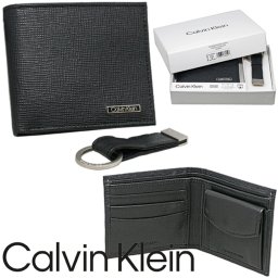 Calvin Klein カルバンクライン 二っ折り財布 キーリング セット ブラック メンズ 31CK330014 ギフト プレゼント 海外正規品 無料ラッピング可