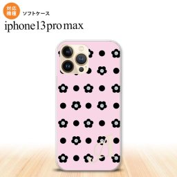 iPhone13ProMax iPhone13 Pro Max ケース ソフトケース 花柄 ドット ピンク +アルファベット iPhone13 プロ マックス 6.7インチ おしゃれ かわいい メンズ レディース キッズ デザインたくさん nk-i13pm-tp343i